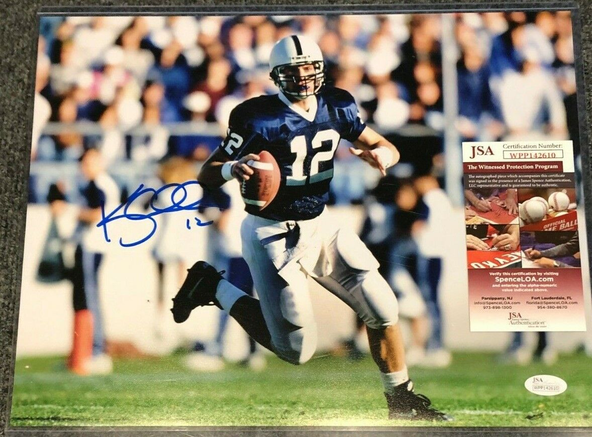 MVP Authentics Kerry Collins Autographed Signed Penn State 11X14 Photo Jsa  Coa 89.10 sports jersey framing , jersey framing