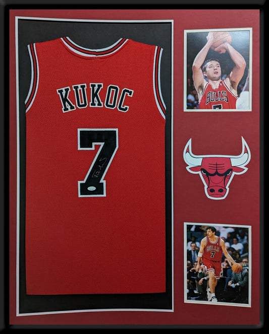 MVP Authentics Framed Chicago Bulls Toni Kukoc Autographed Signed Jersey Jsa Coa 540 sports jersey framing , jersey framing