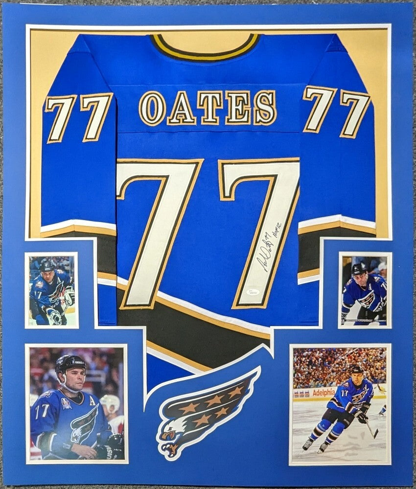 Framed Adam Oates Washington Capitals Autographed Signed Jersey Jsa Coa