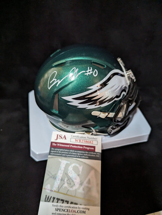 MVP Authentics Philadelphia Eagles Bryce Huff Autographed Signed Speed Mini Helmet Jsa Coa 99 sports jersey framing , jersey framing