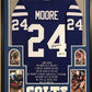 Framed Lenny Moore Autographed Signed Insc Baltimore Colts Stat Jersey Jsa Coa