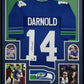 Framed Seattle Seahawks Sam Darnold Autographed Signed Jersey Leaf Authentics