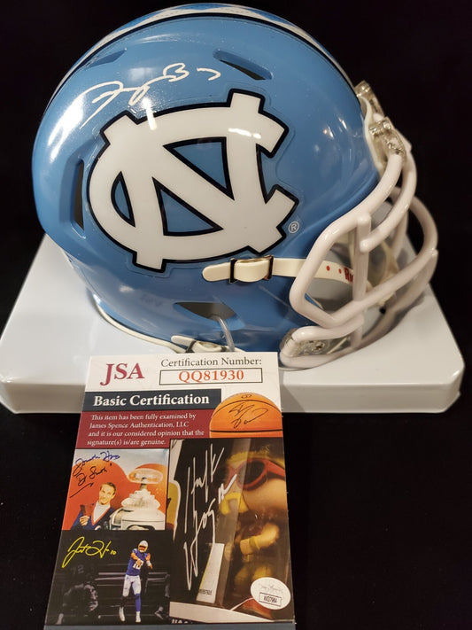 North Carolina Tar Heels Dyami Brown Autographed Signed Mini Helmet Jsa Coa