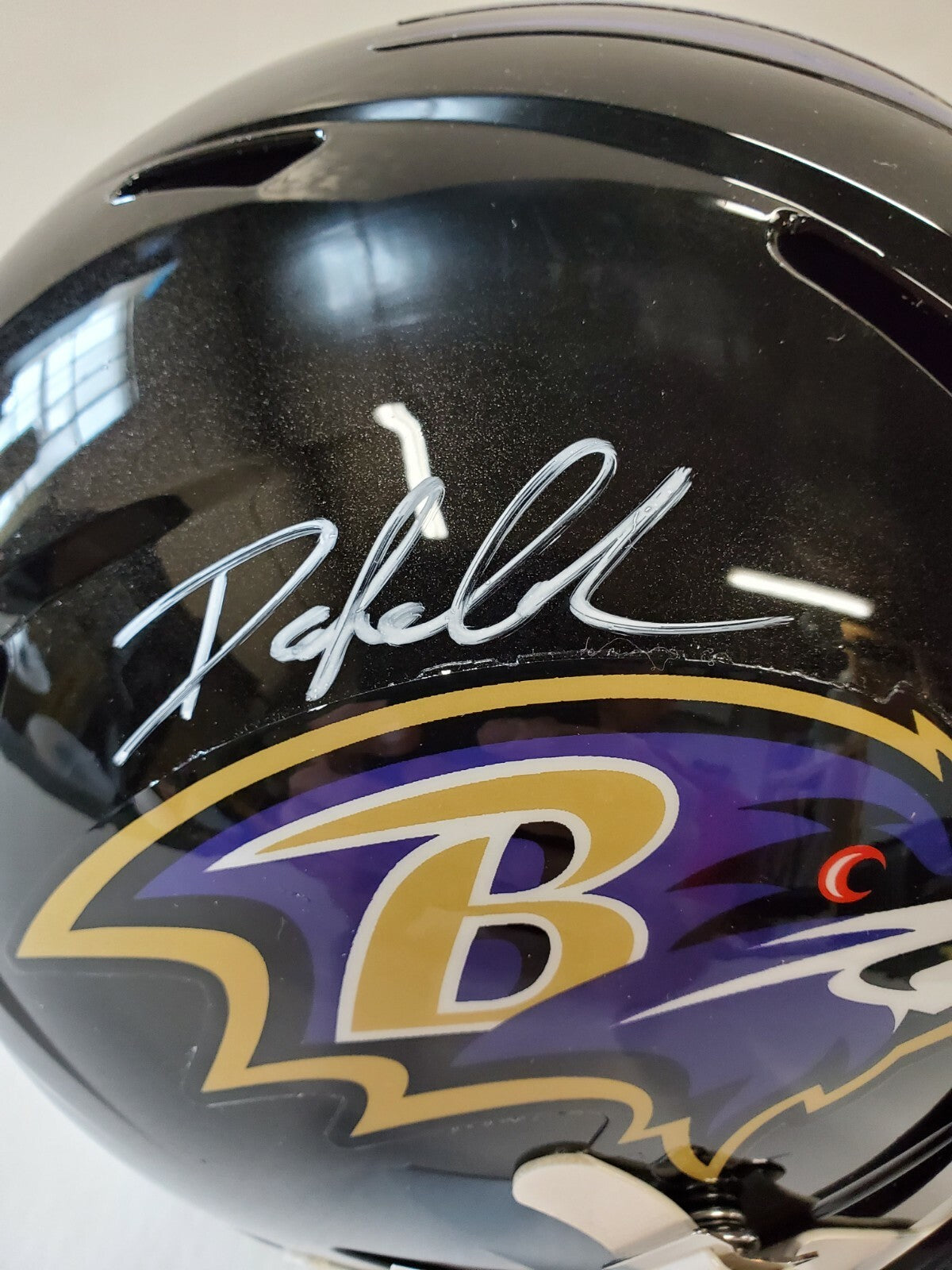 Baltimore Ravens Odafe Oweh Signed Full Size Speed Replica Helmet Jsa Coa
