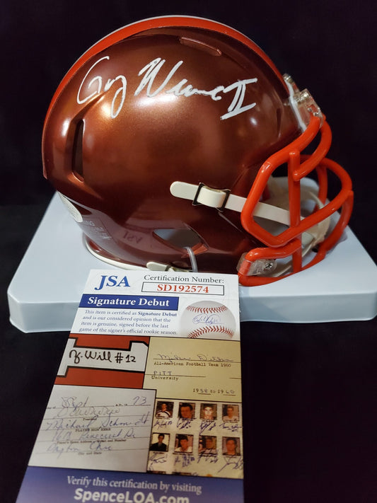 Cleveland Browns Greg Newsome Ii Autographed Signed Flash Mini Helmet Jsa Coa