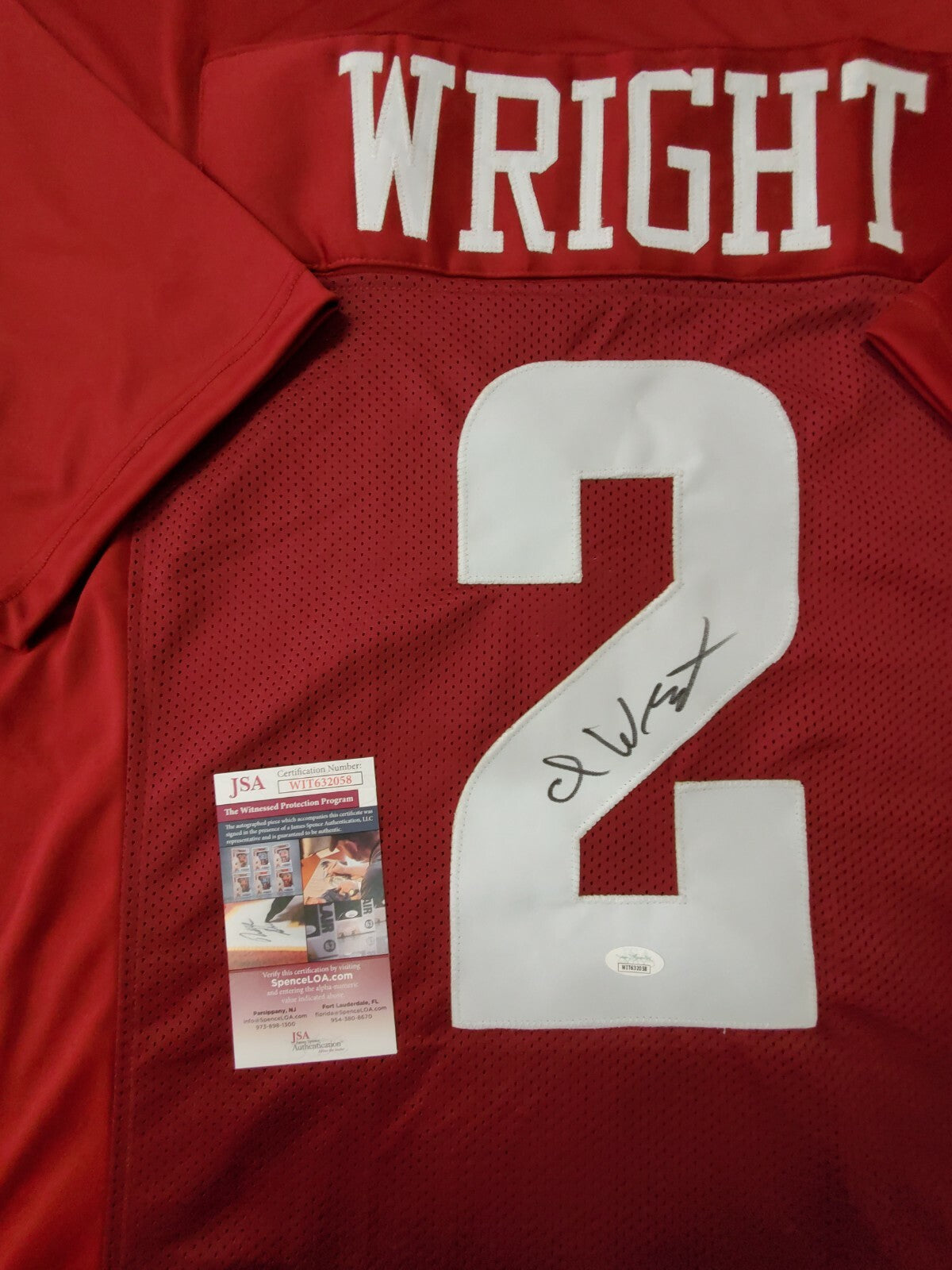 Temple Owls Isaiah Wright Autographed Signed Jersey Jsa Coa