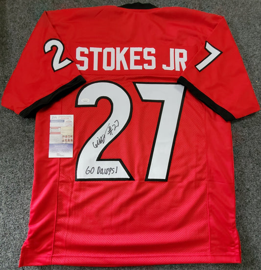 Georgia Bulldogs Eric Stokes Autographed Signed Inscribed Jersey Jsa  Coa