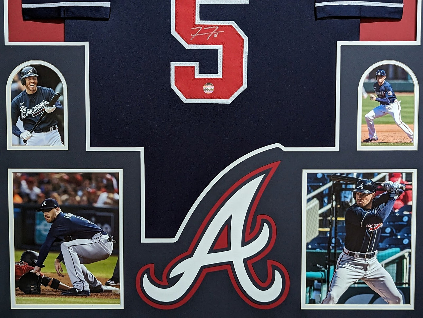 Framed Atlanta Braves Freddie Freeman Autographed Signed Jersey Lojo Sports Holo