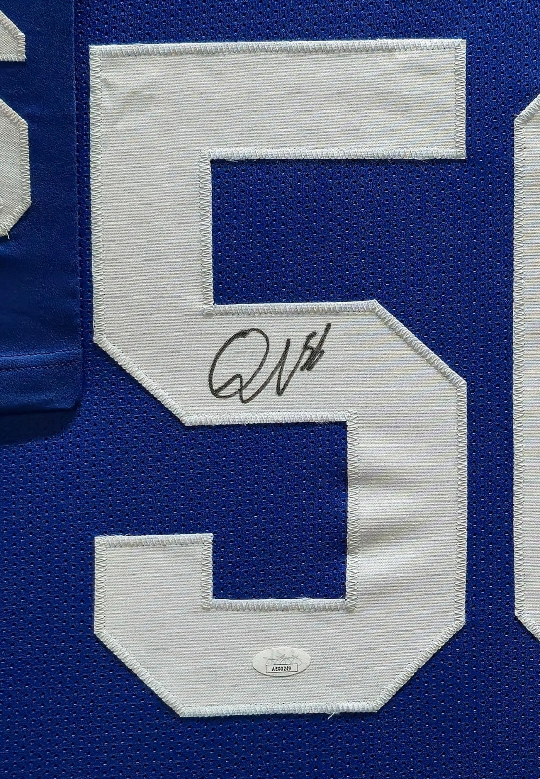 Framed Indianapolis Colts Quenton Nelson Signed Jersey Jsa Coa