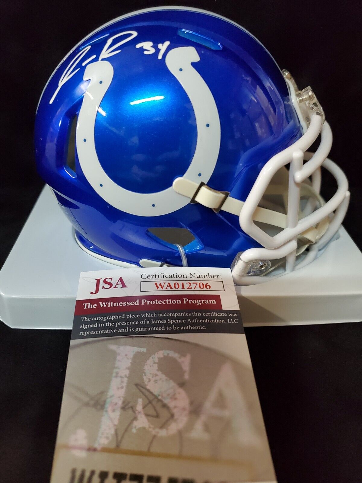 MVP Authentics Indianapolis Colts Isaiah Rodgers Autographed Signed Flash Mini Helmet Jsa Coa 99 sports jersey framing , jersey framing