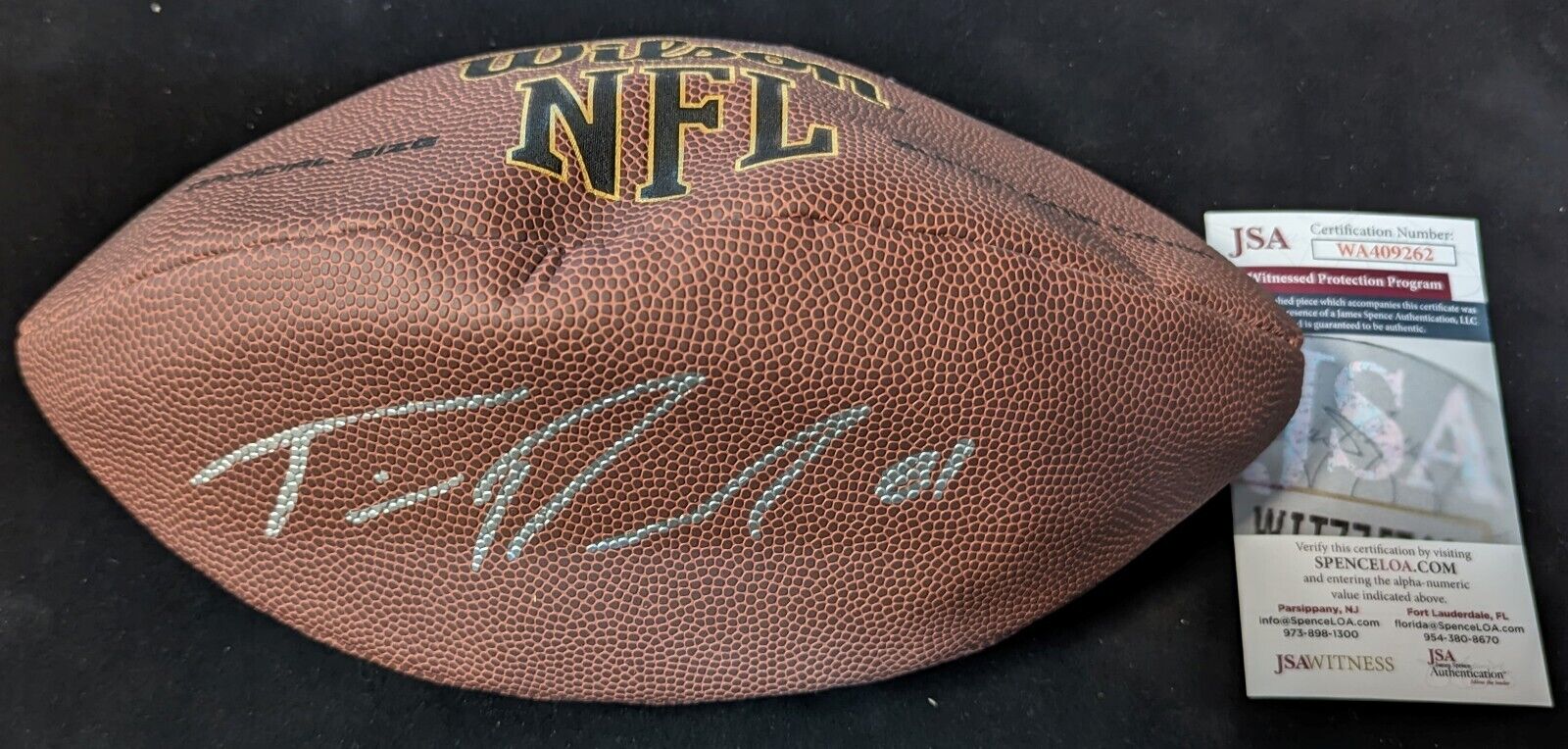 MVP Authentics Denver Broncos Tim Patrick Autographed Signed Nfl Football Jsa Coa 117 sports jersey framing , jersey framing