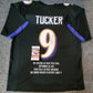 Baltimore Ravens Justin Tucker Autographed Signed Stat Jersey Jsa Coa