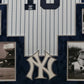 Framed Suede Whitey Ford Autographed Signed New York Yankees Jersey Psa Coa