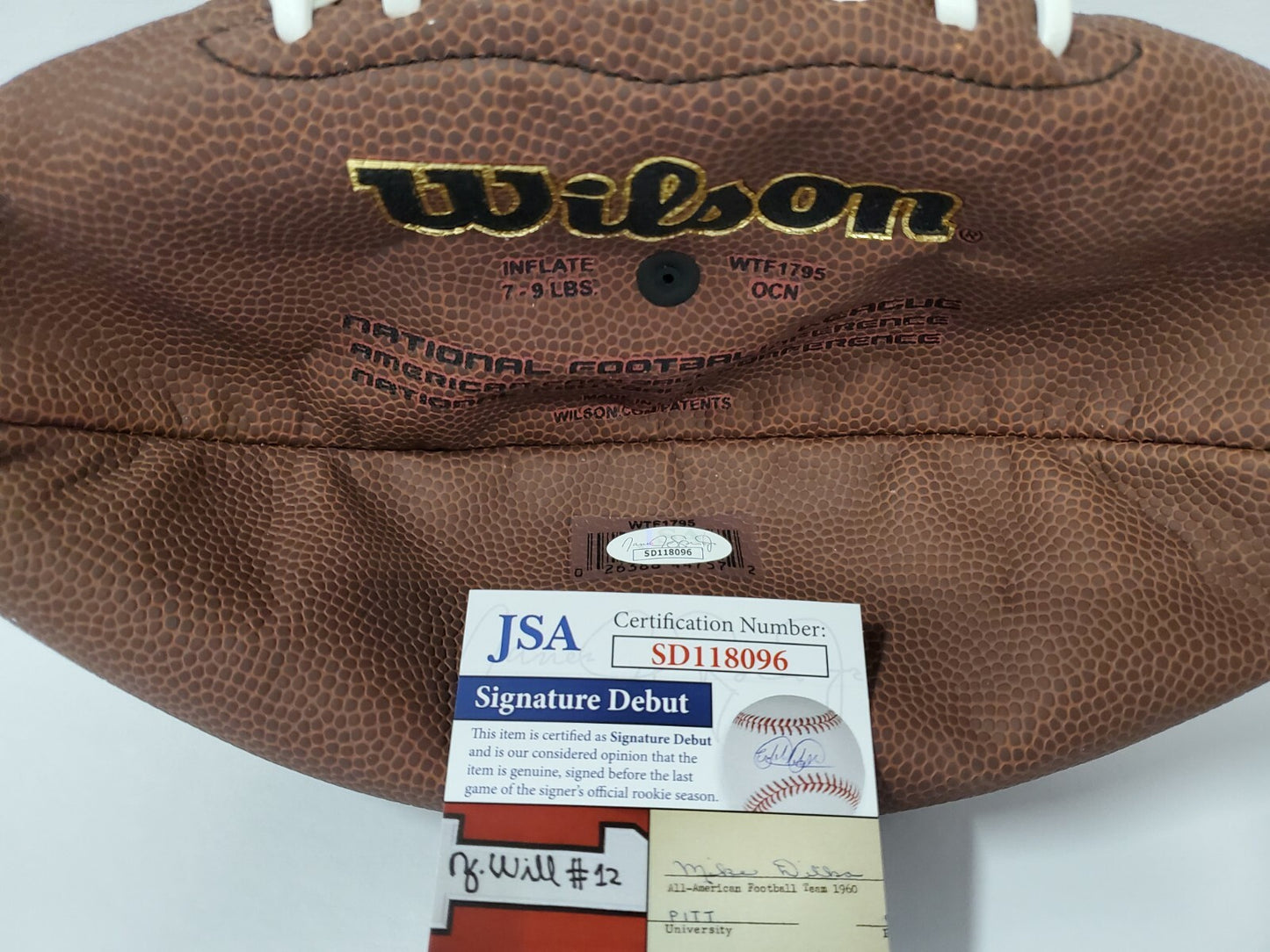 Shaun Wade Autographed Signed Nfl Football Jsa Signature Debut Coa