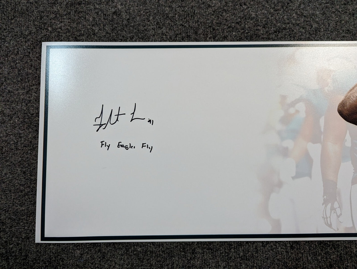 Philadelphia Eagles Fletcher Cox Autographed Signed 36X12 Panoramic Beckett Holo