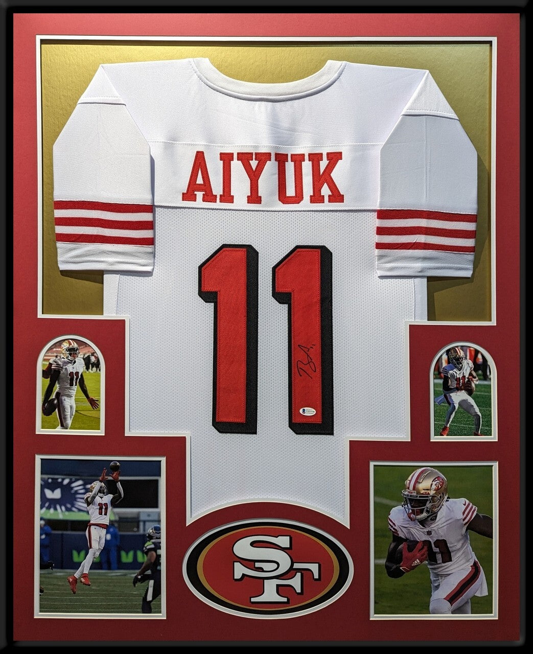 Framed San Francisco 49Ers Brandon Aiyuk Autographed Signed Jersey Beckett Coa