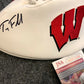 Wisconsin Badgers Troy Fumagalli Autographed Signed Logo Football Jsa Coa