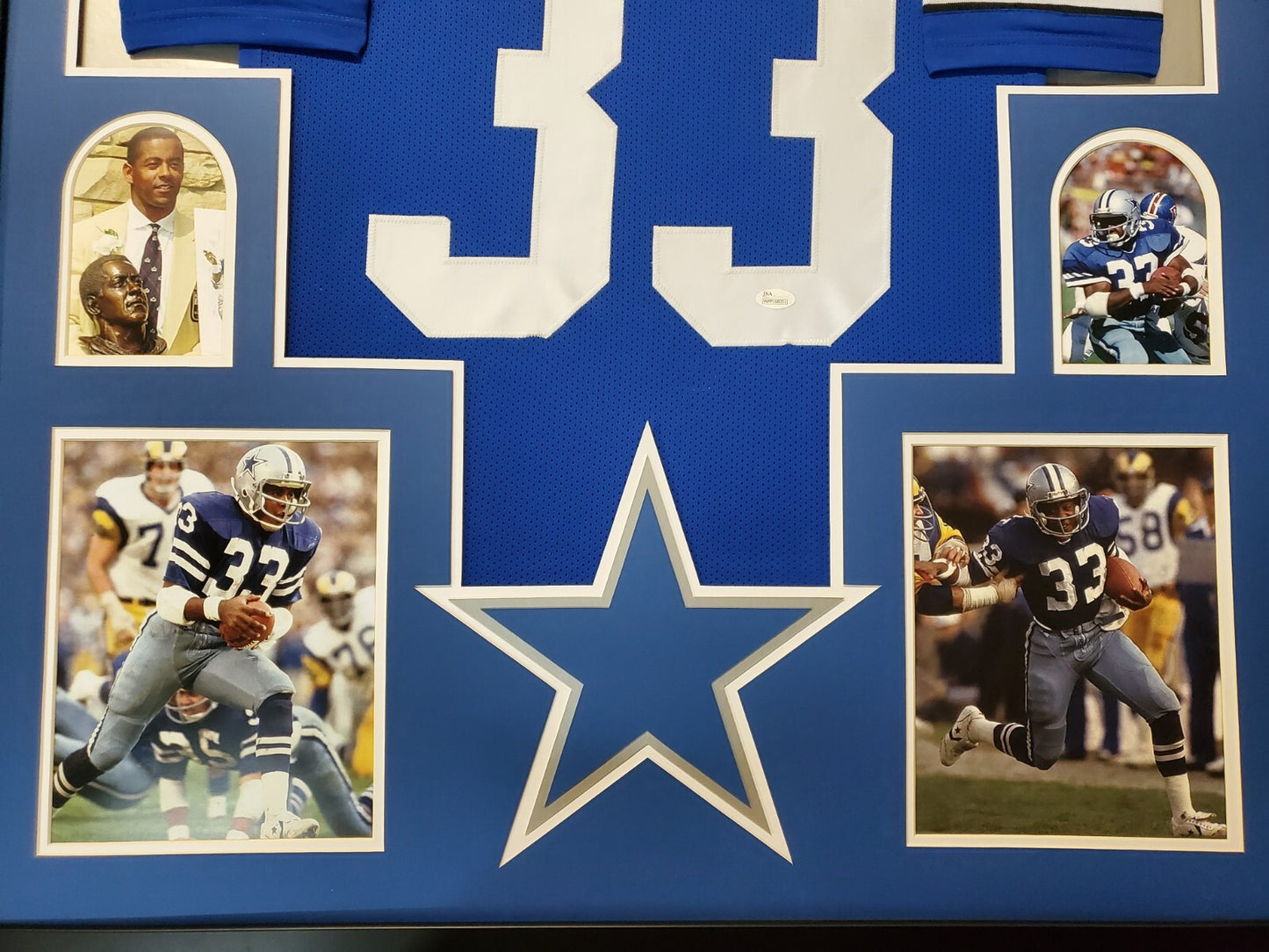 Framed Dallas Cowboys Tony Dorsett Autographed Signed Jersey Jsa Coa