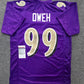 Baltimore Ravens Odafe Jayson Oweh Autographed Signed Jersey Jsa Coa  Old Gold