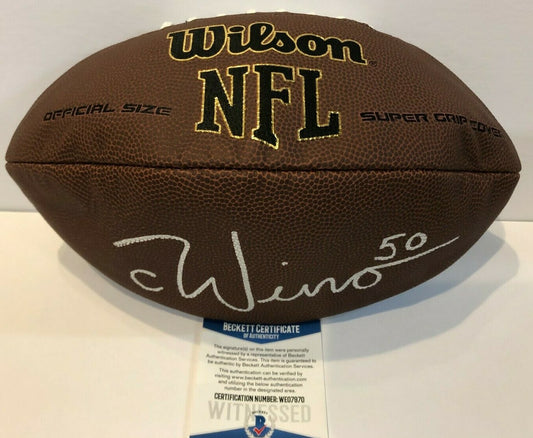 New England Patriots Chase Winovich Autographed Signed Nfl Football Beckett Coa