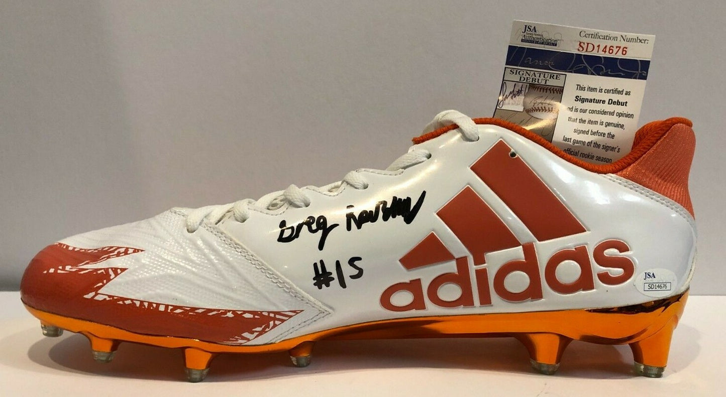 Miami Hurricanes Greg Rousseau Autographed Signed Adidas Cleat Jsa Coa