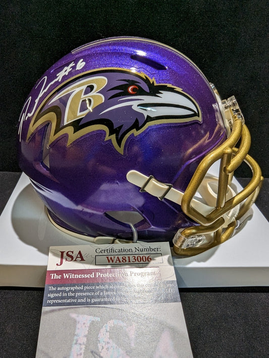 Baltimore Ravens Patrick Queen Autographed Signed Flash Mini Helmet Jsa Coa