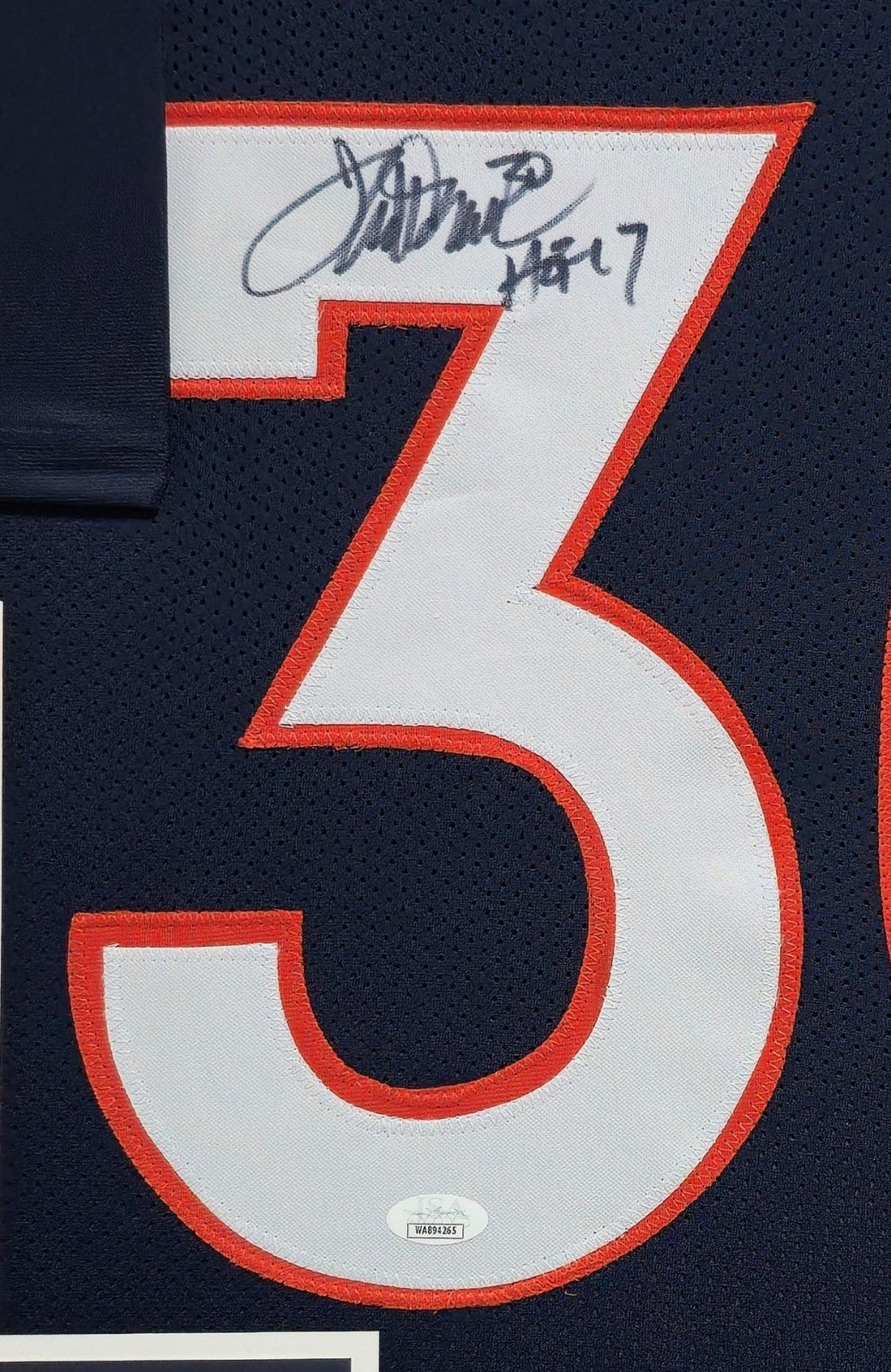 Framed Denver Broncos Terrell Davis Autographed Signed Jersey Jsa Coa