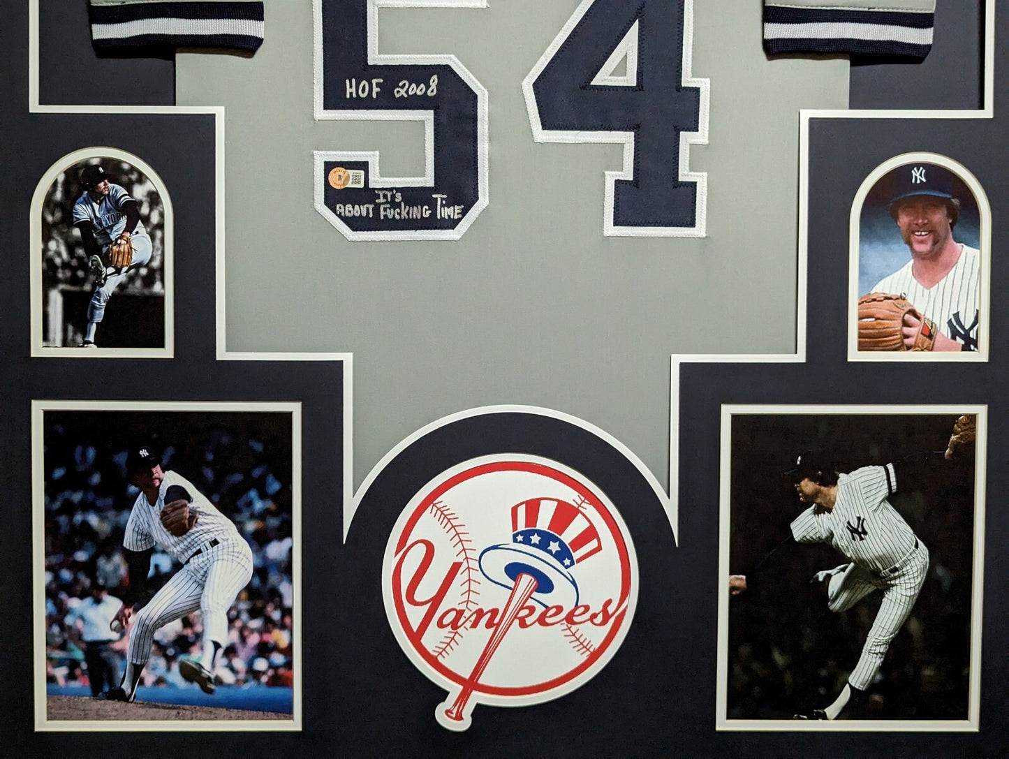 Framed N.Y. Yankees Goose Gossage Autographed Signed Insc Jersey Beckett Holo