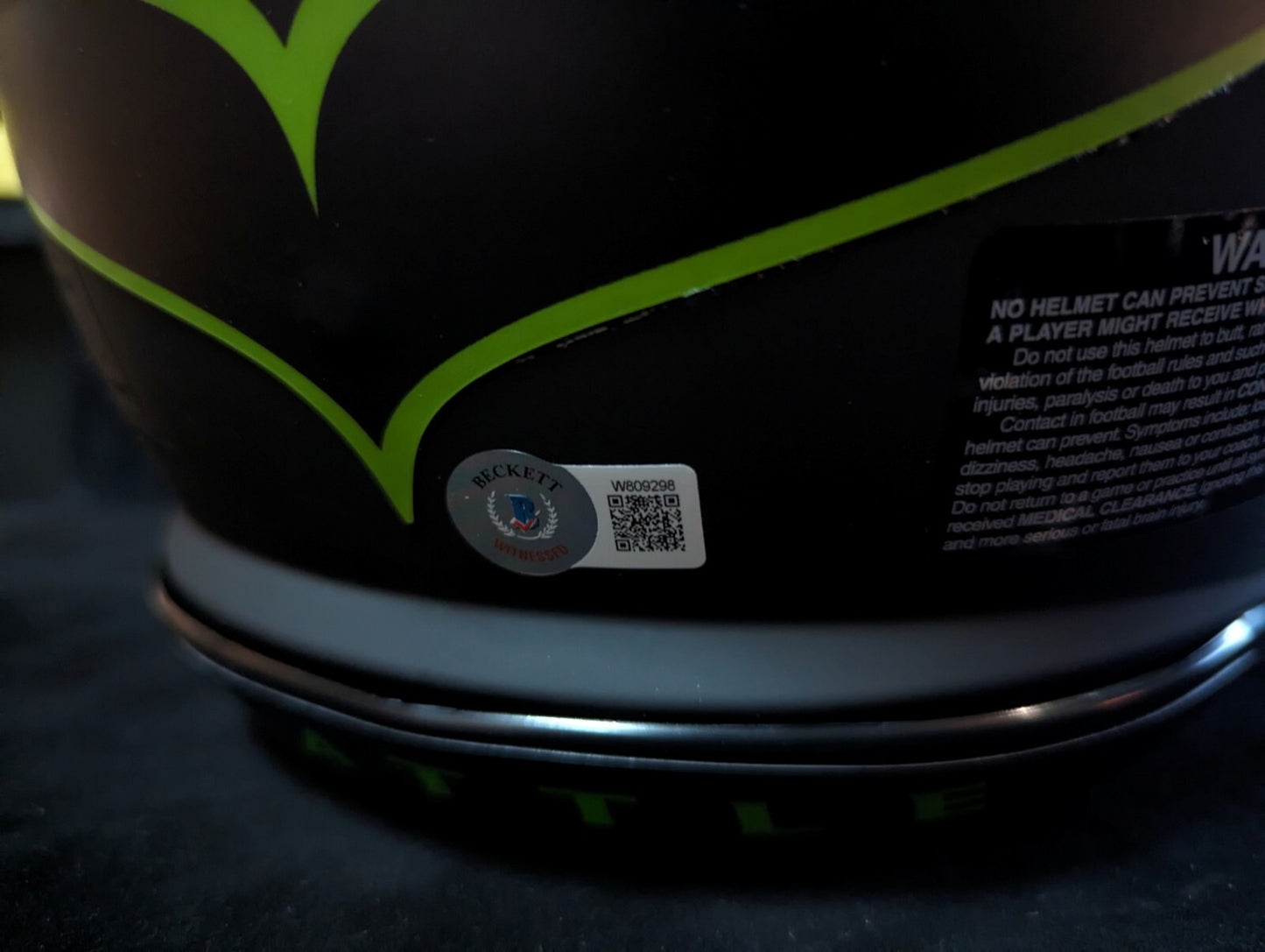 Seattle Seahawks Devon Witherspoon Signed Full Size Eclipse Authentic Helmet Bas
