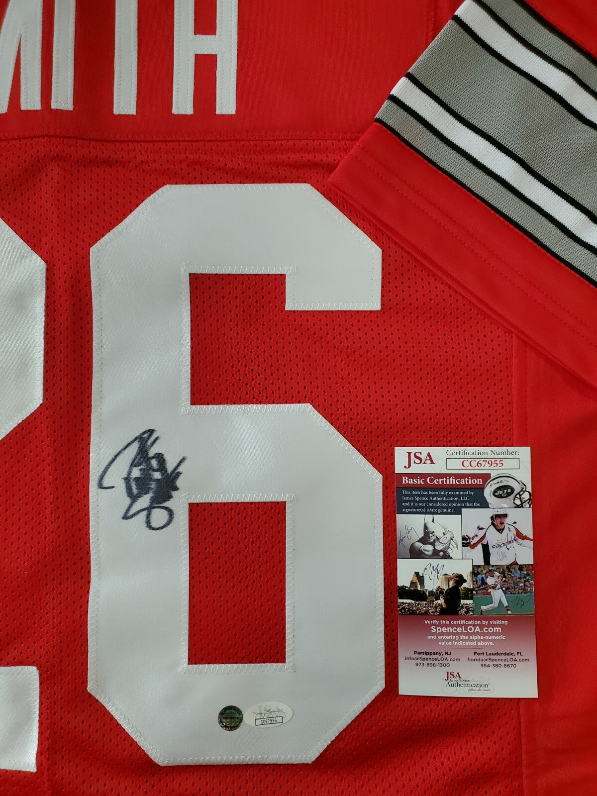 Ohio State Buckeyes Robert Smith Autographed Signed Jersey Jsa Coa
