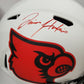 Javian Hawkins Signed Louisville Cardinals Replica Full Sz Lunar Helmet Jsa Coa