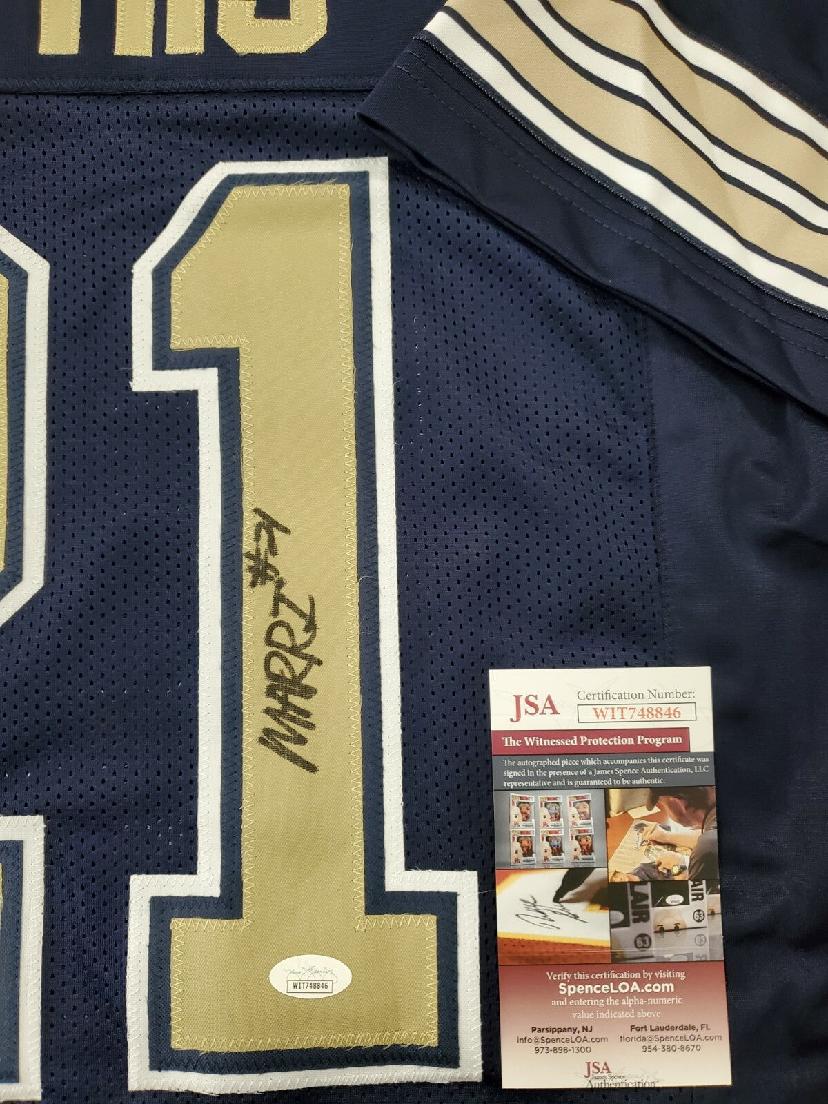 Pitt Panthers Damarri Mathis Autographed Signed Jersey Jsa Coa