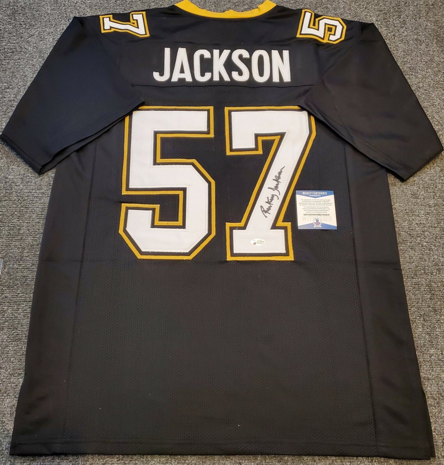 New Orleans Saints Rickey Jackson Autographed Signed Jersey Beckett  Coa