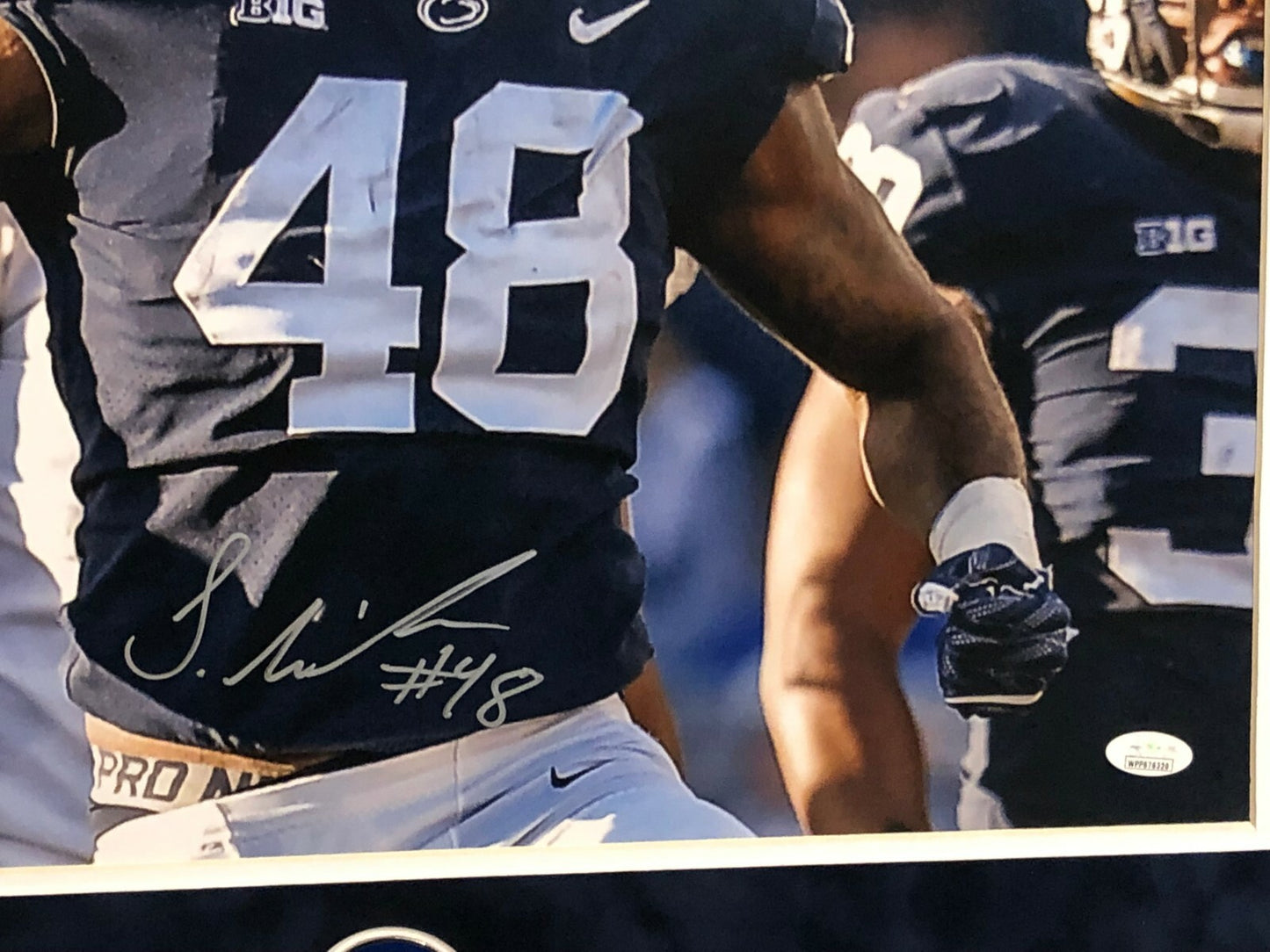 Shareef Miller Framed Signed Penn State 16X20 Photo Jsa Coa