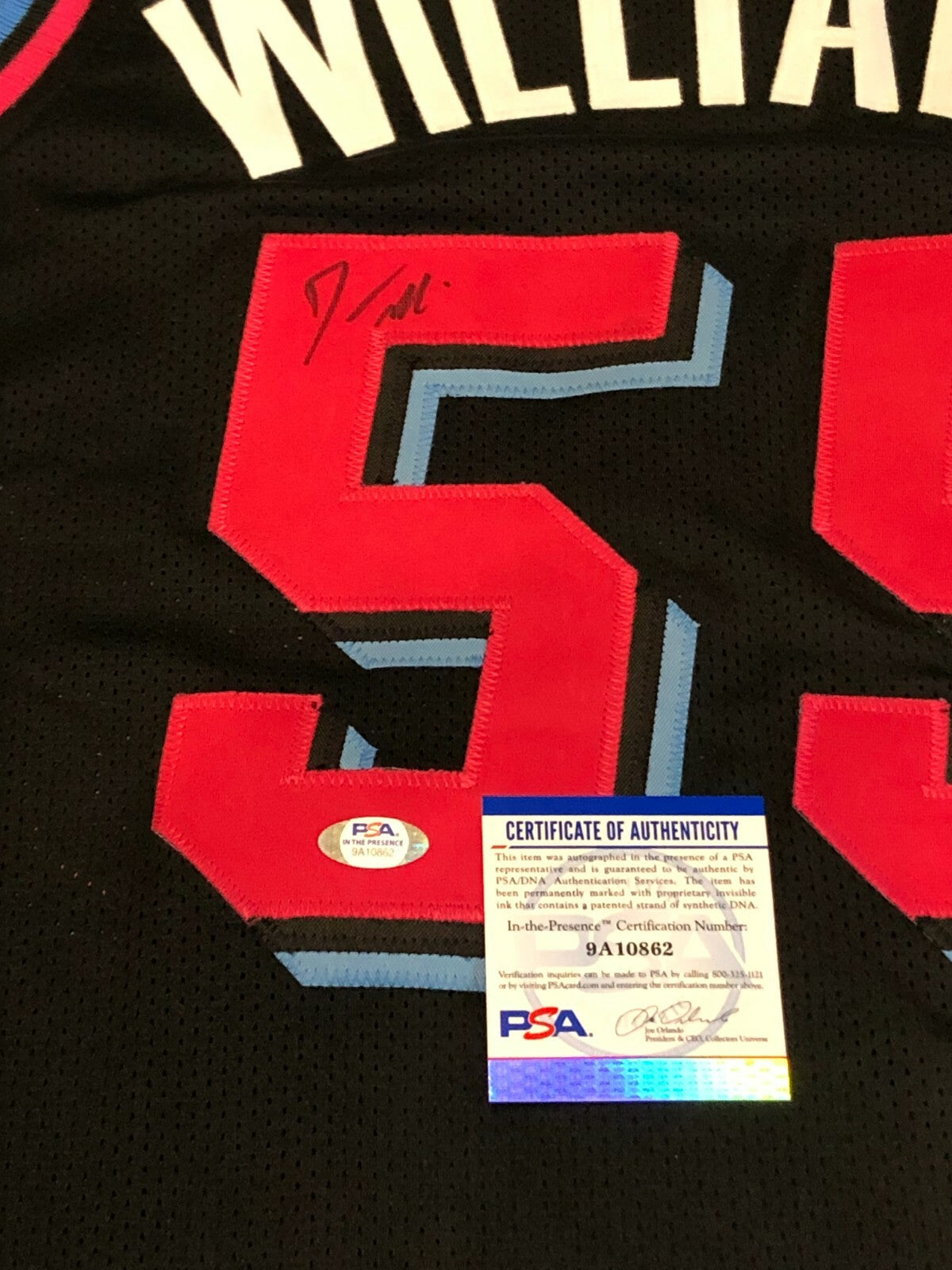 Miami Heat Jason Williams Autographed Signed Miami Vice Jersey Psa Coa