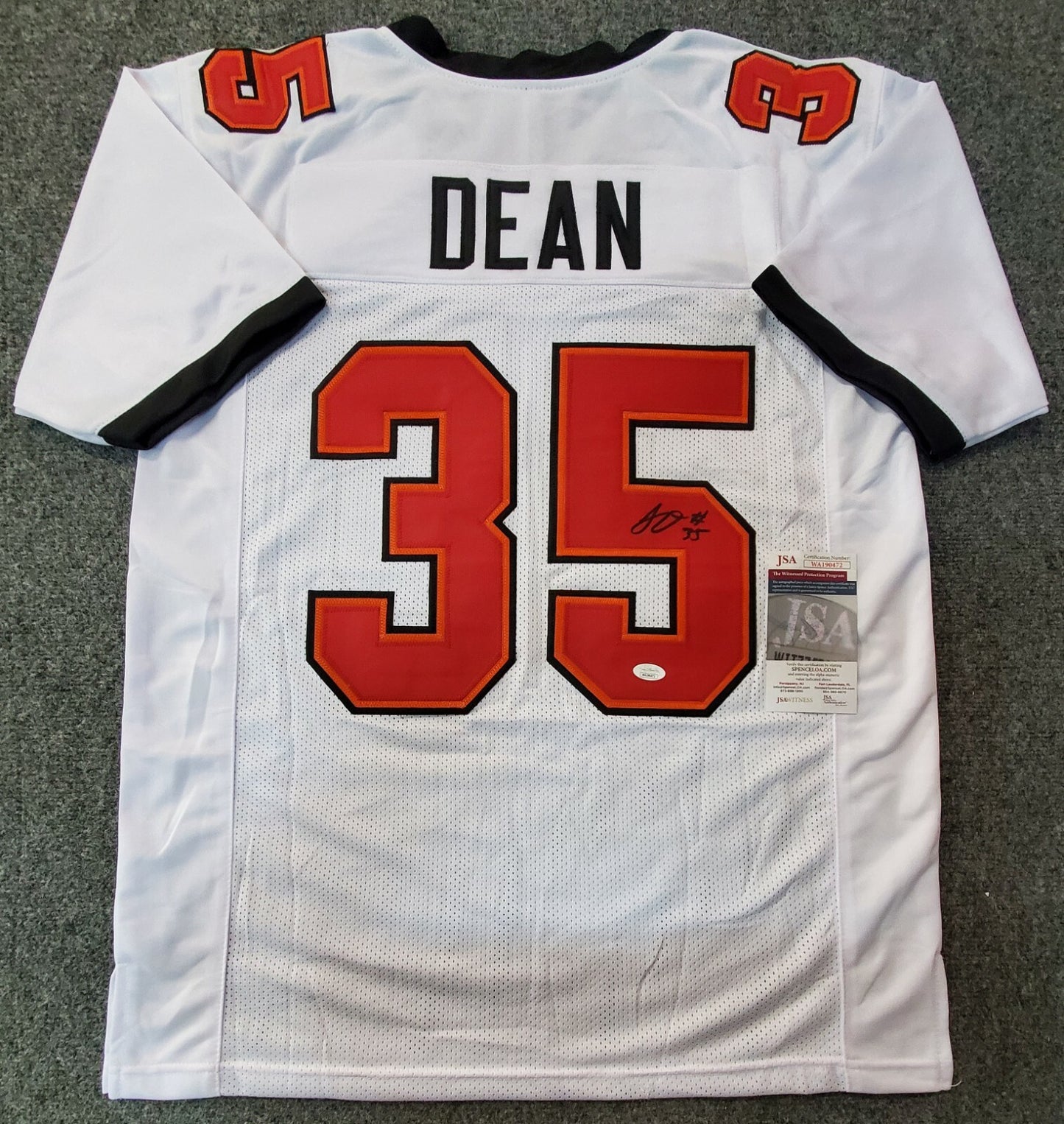 Tampa Bay Buccaneers Jamel Dean Autographed Signed Jersey Jsa  Coa