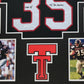 Framed Texas Tech Red Raiders Zach Thomas Autographed Inscribed Jersey Jsa