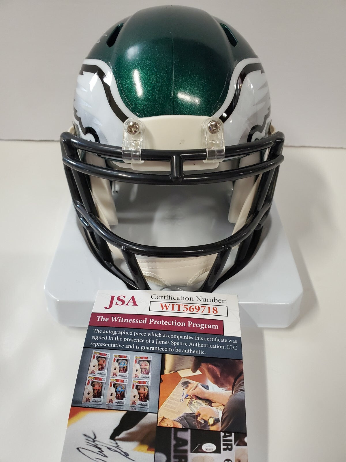 Philadelphia Eagles Lesean Mccoy Autographed Signed Mini Helmet Jsa Coa
