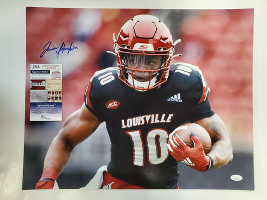 Louisville Cardinals Javian Hawkins Autographed 16X20 Photo Jsa Coa