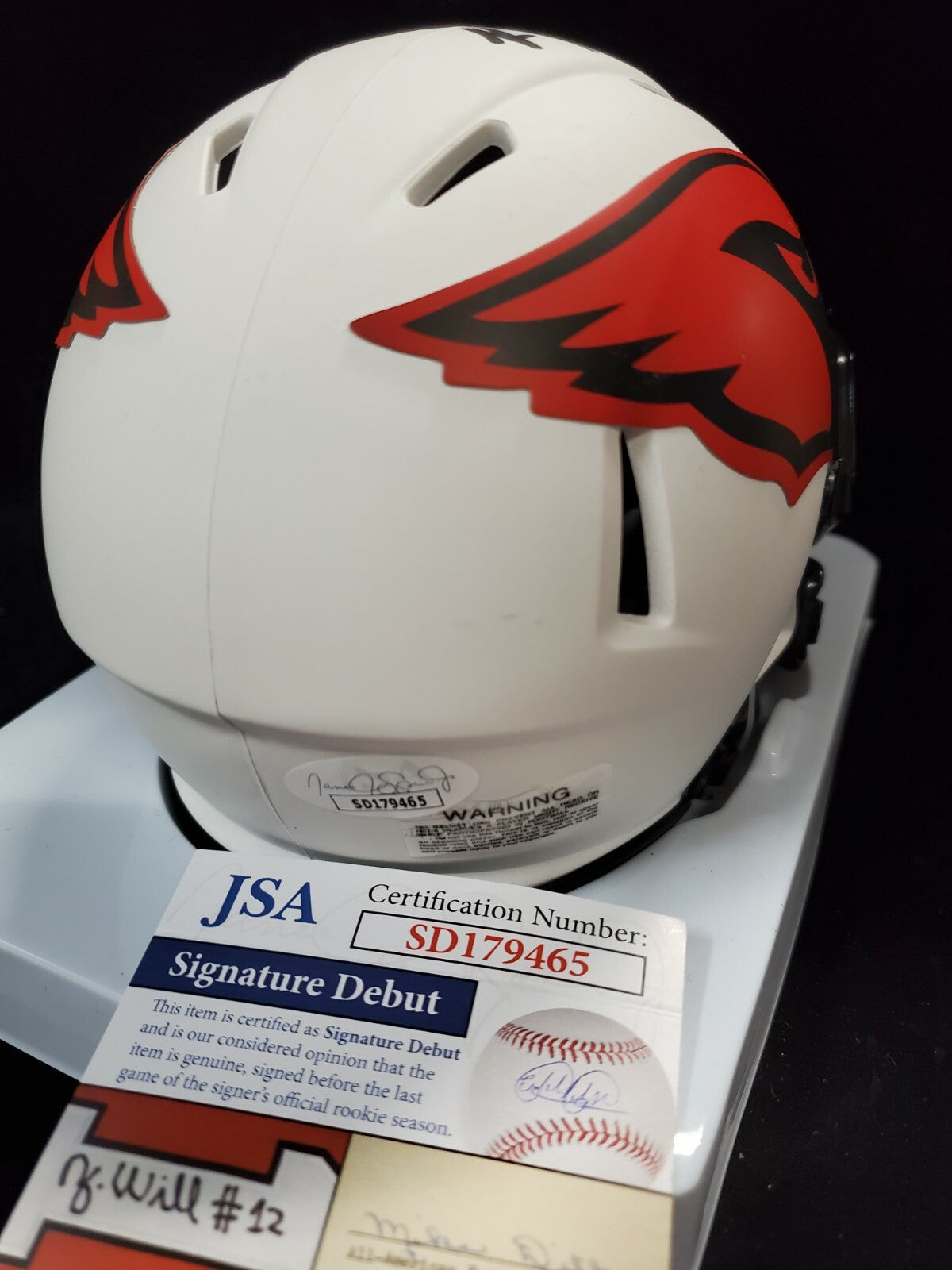 Arizona Cardinals Rondale Moore Autographed Lunar Mini Helmet Jsa Coa