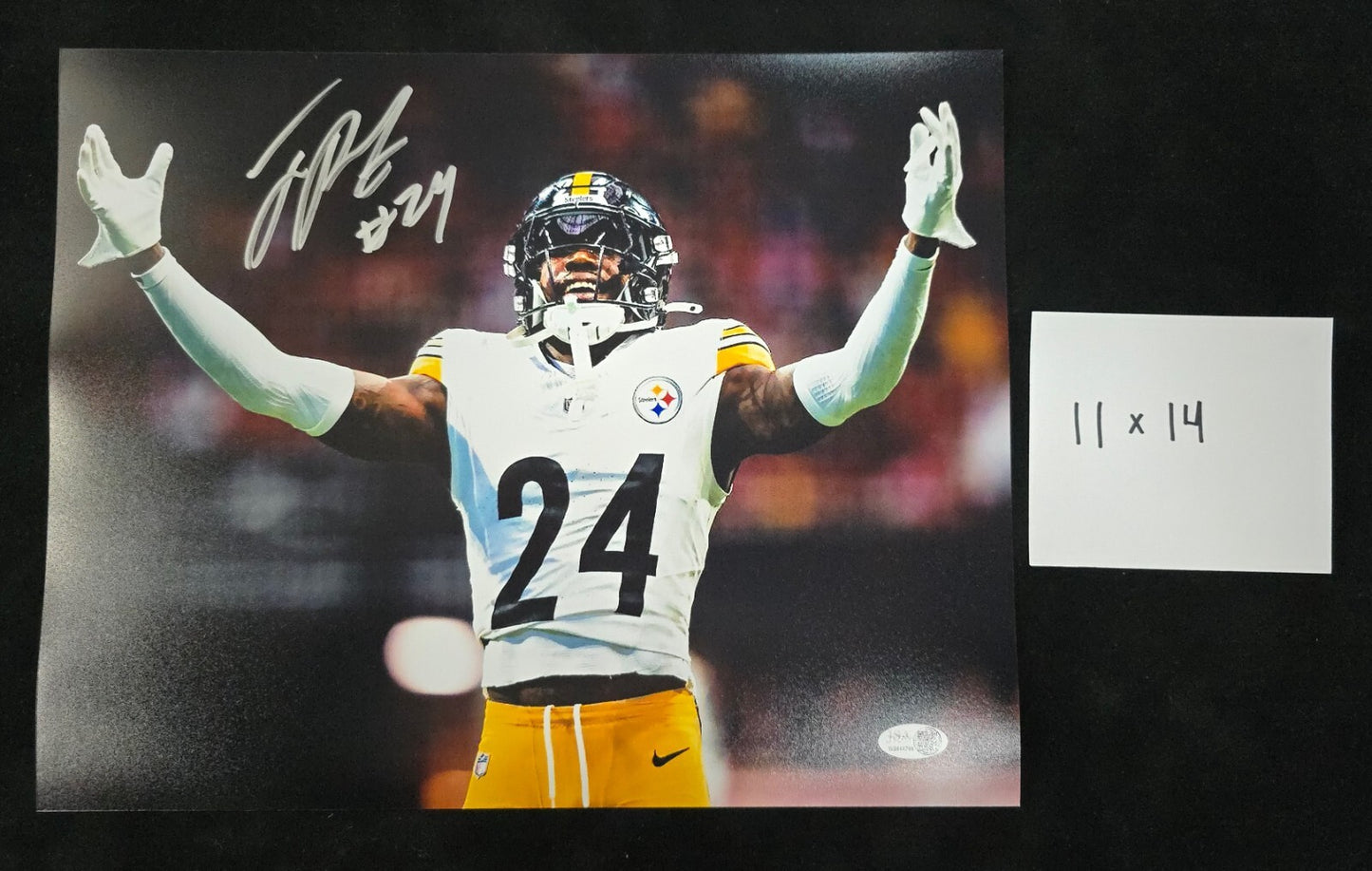 Pittsburgh Steelers Joey Porter Jr Autographed 11X14 Photo Jsa Hologram