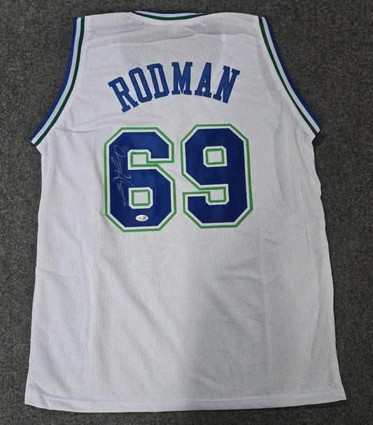 Dallas Mavericks Dennis Rodman Autographed Signed Jersey Jsa Holo