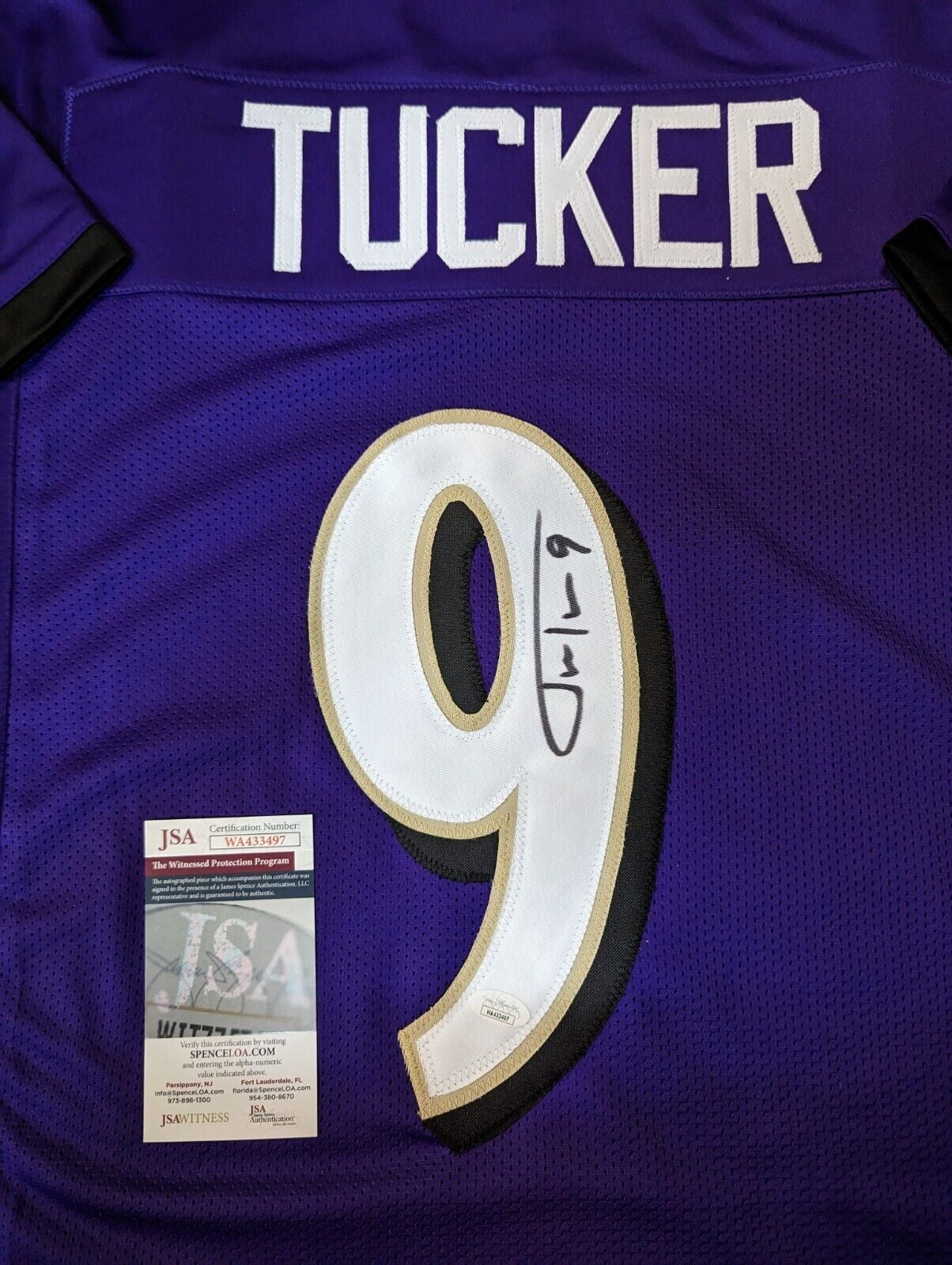Baltimore Ravens Justin Tucker Autographed Signed Jersey Jsa Coa
