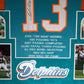 Framed Miami Dolphins Dan Marino Autographed Signed Stat Jersey Jsa Coa