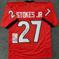MVP Authentics Georgia Bulldogs Eric Stokes Autographed Signed Jersey Jsa  Coa 117 sports jersey framing , jersey framing