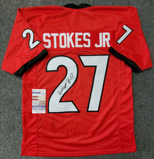 MVP Authentics Georgia Bulldogs Eric Stokes Autographed Signed Jersey Jsa  Coa 117 sports jersey framing , jersey framing