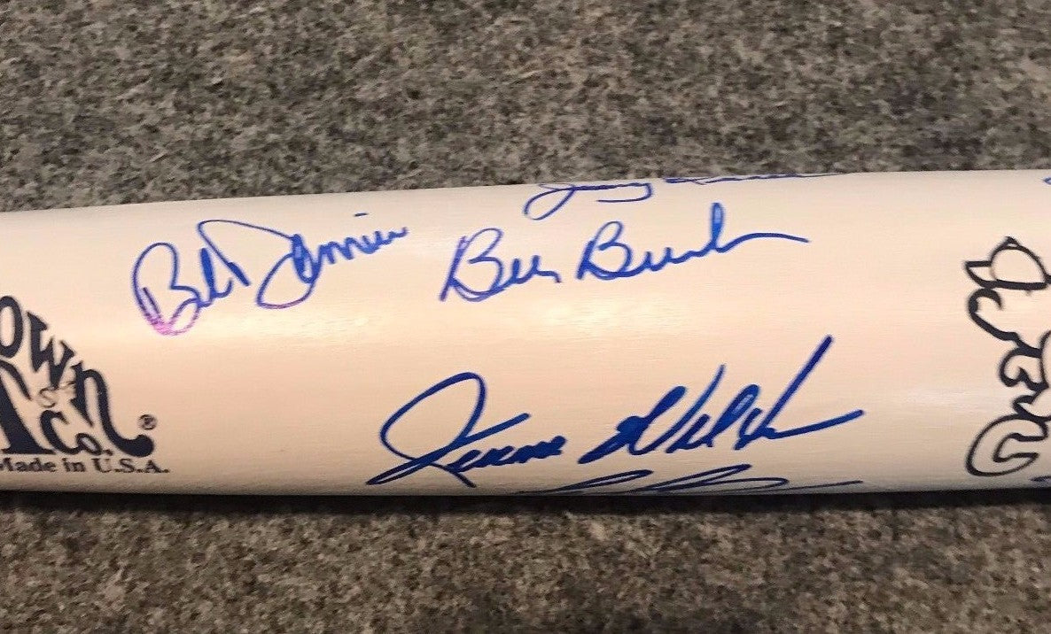 Chicago Cubs Ernie Banks Multi Signed Commemorative Bat Mab/Gtsm Holo