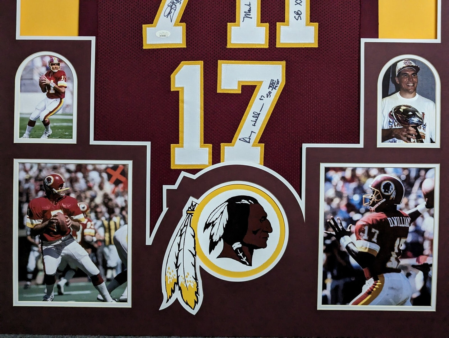 Framed Washington Sb Winning Qb's Autographed Signed Inscribed Jersey Jsa Coa