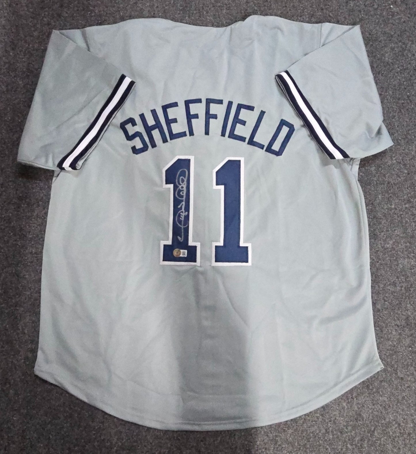 New York Yankees Gary Sheffield Signed Custom Jersey Beckett Holo
