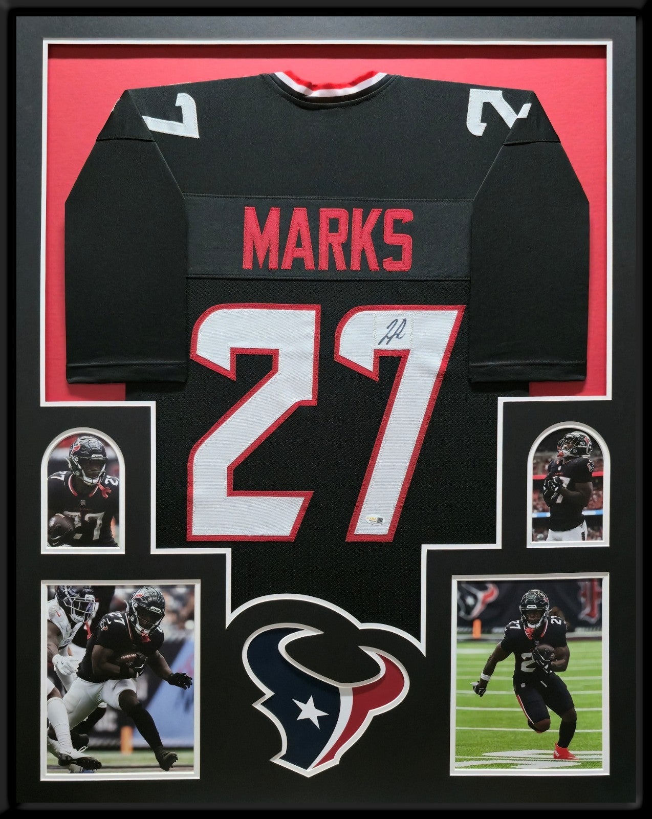 Framed Houston Texans Woody Marks Autographed Signed Jersey Jsa Coa